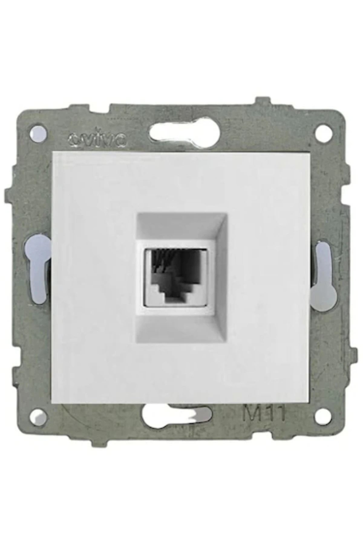 Ovivo Grano Beyaz Rj11 Nümeris Telefon Prizi (Çerçevesiz)