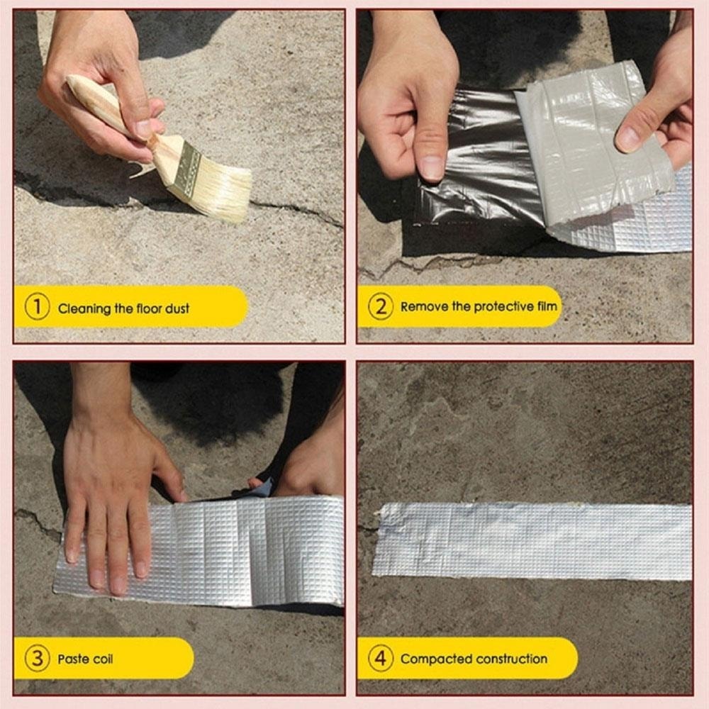 OZKUVVET Bondit Çatı Izolasyon Ses Su Yalıtım Tamir Bandı Çamur Bant 10 cm x 2 mt 5 Adet