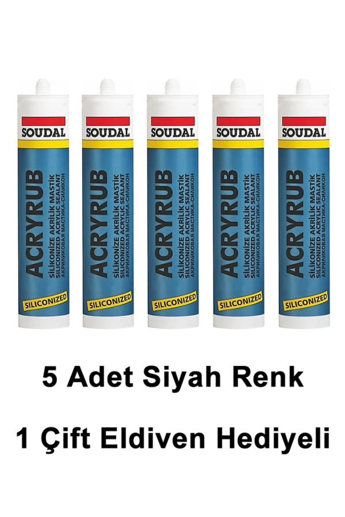 Silikonize Mastik Siyah 500 Gr 5 Adet