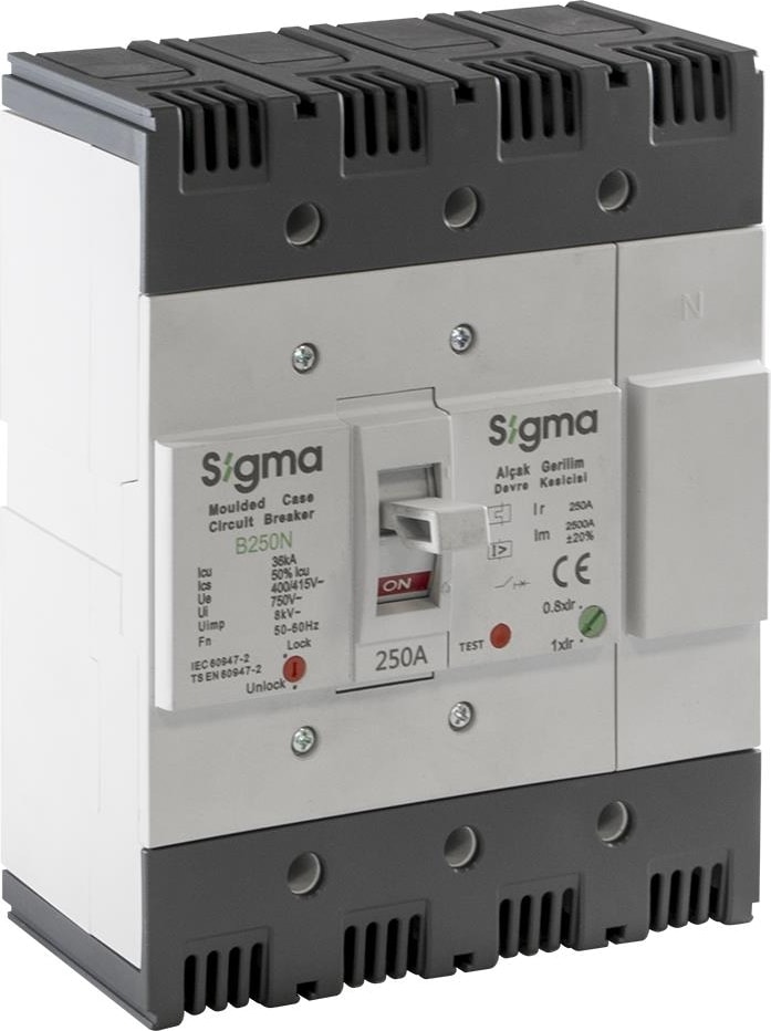 4B250100 4X100A 36KA Termik Manyetik Şalter 70-100A Ayarlı