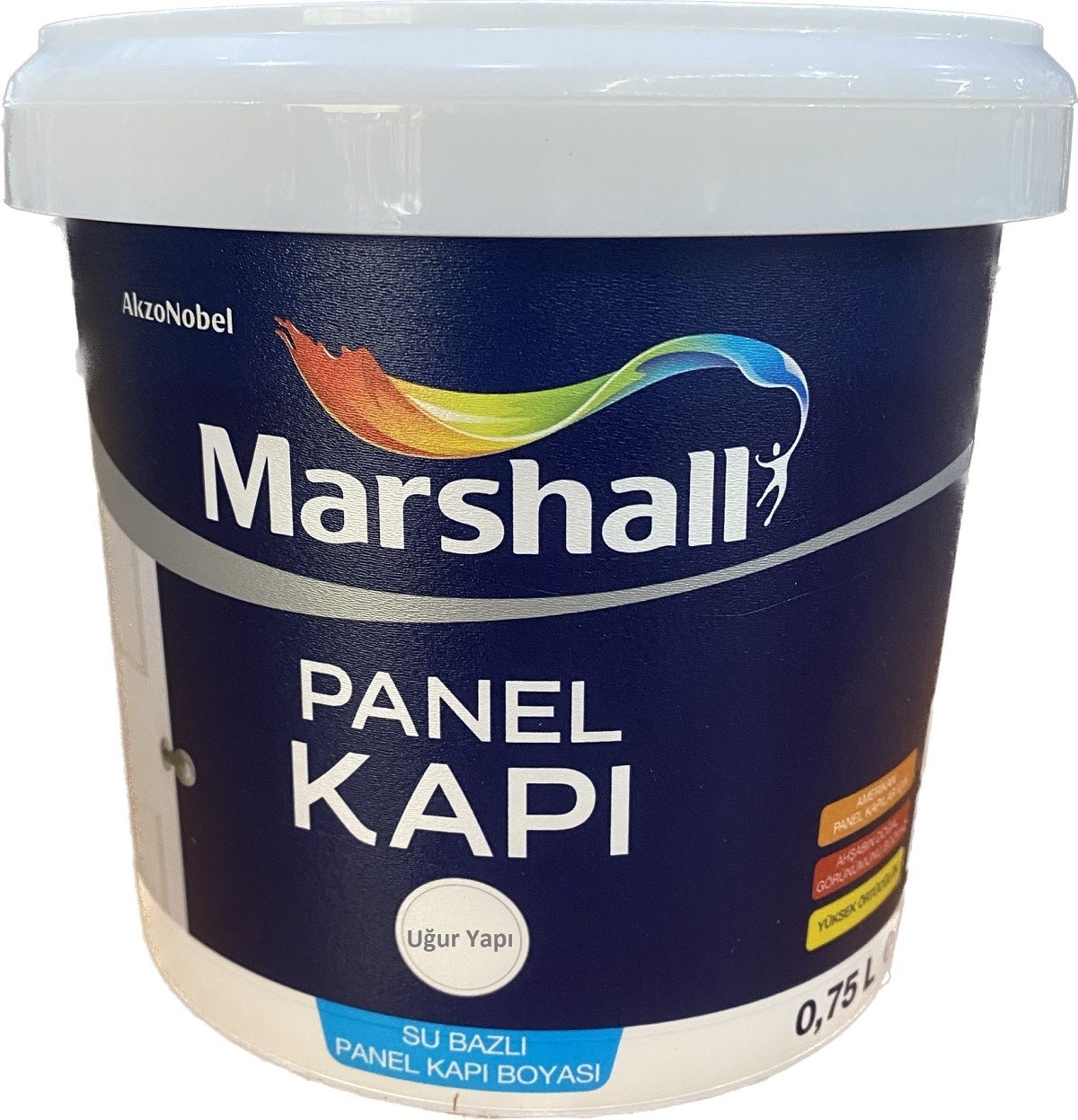 Su Bazlı Panel Kapı Boyası 0,75 Lt - Yeni Plastik Ambalaj