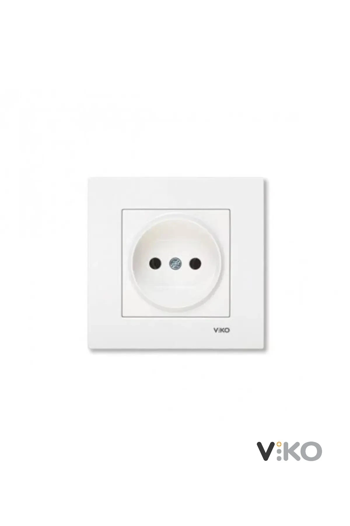 Karre Serisi Topraklı Priz Beyaz