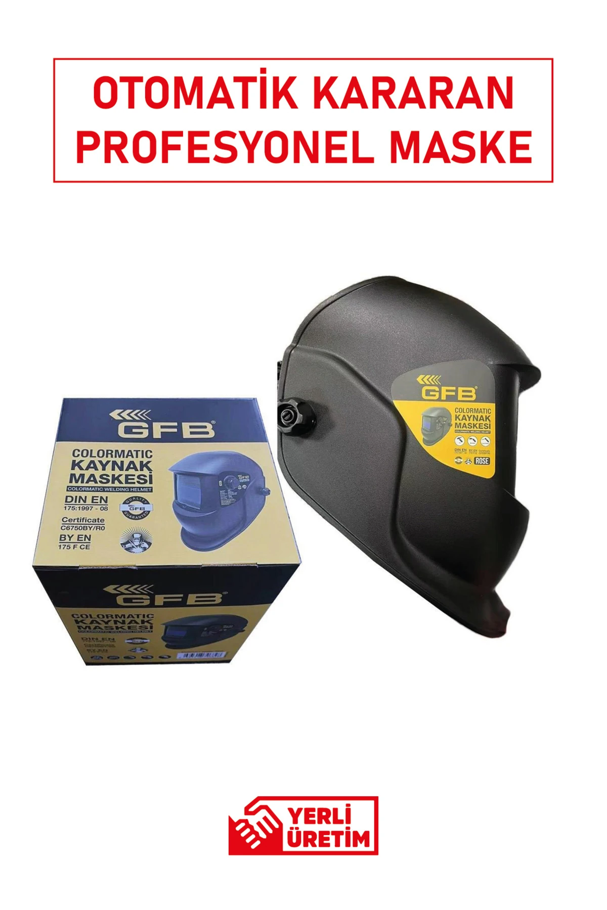 Güneş Enerjili Pilli Otomatik Kararan Kaynak Baş Maskesi | Profesyonel Colormatik Koruma