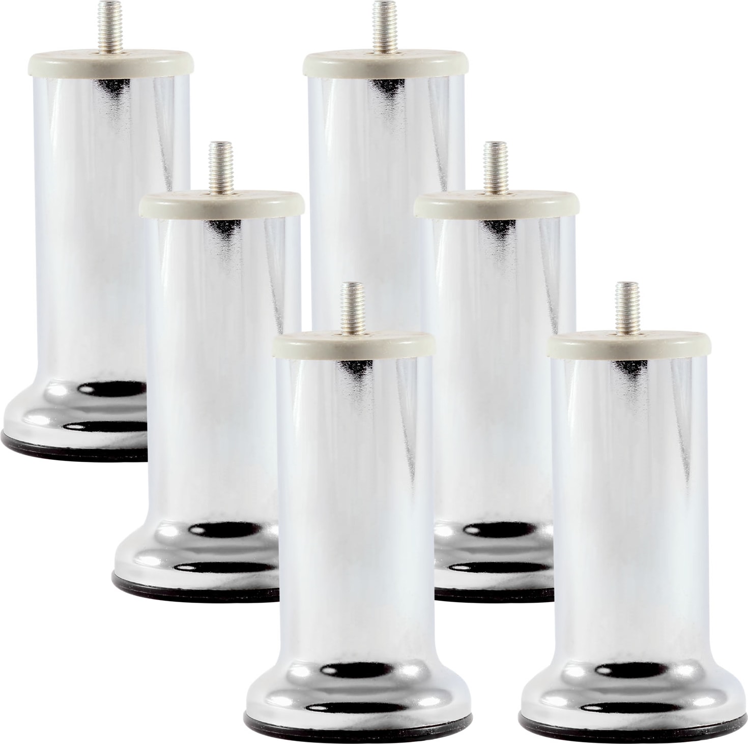Adem Koç Baza Ayağı Koltuk Ayağı Kanepe Ayağı Mobilya Ayağı Krom 12 cm (6 Adet)