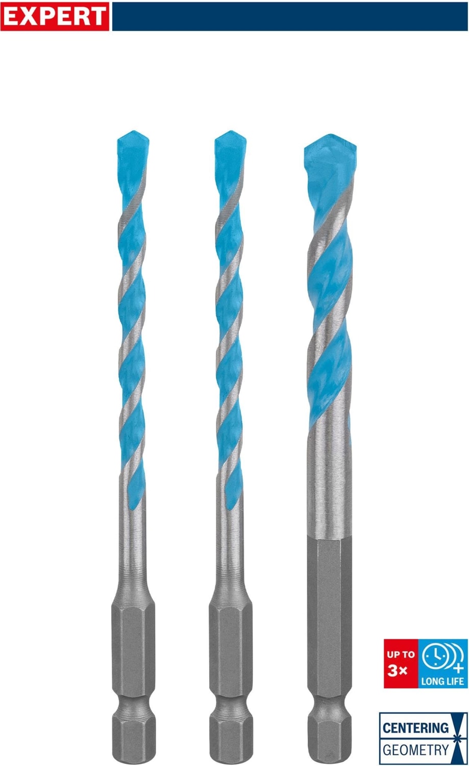 Expert Hex-9 Çok Amaçlı Matkap Ucu 3'lü Set 2608900584
