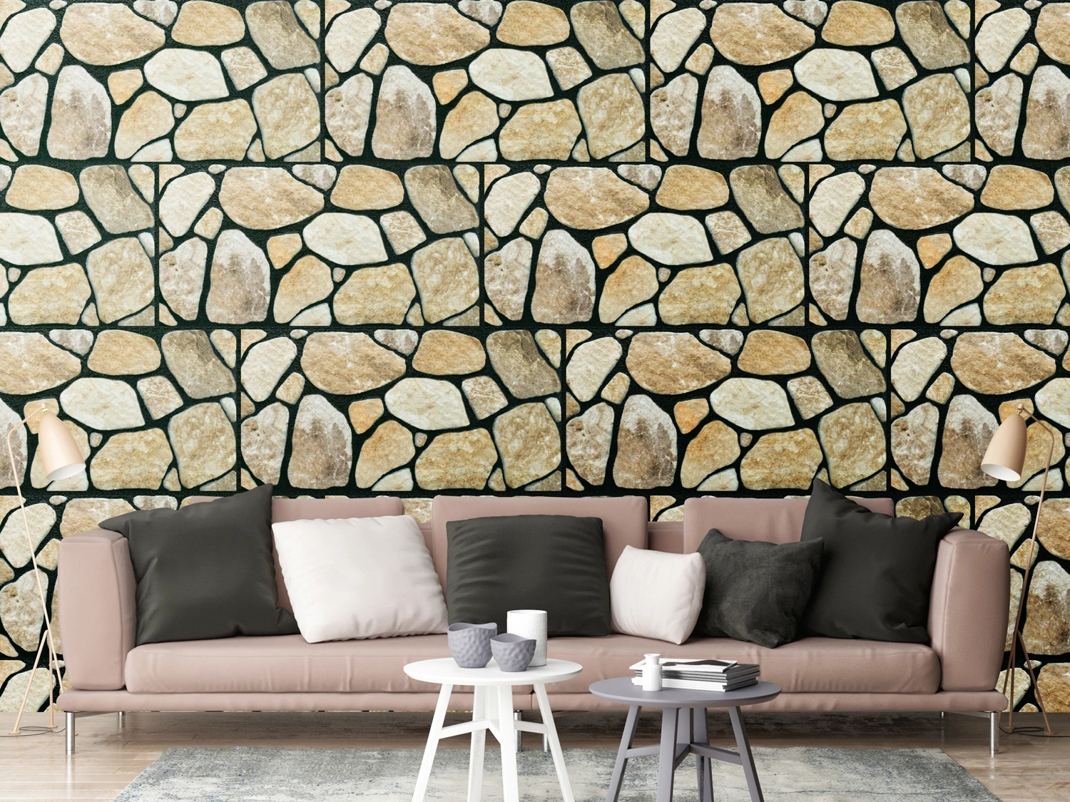 5 Adet (2,5m2) x Kayrak Taş Görünümlü 3 Boyutlu Renkli Strafor Köpük Duvar Kaplama Paneli (KY-802)