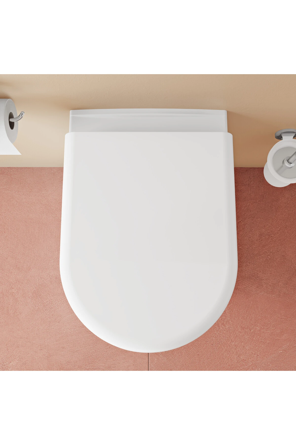 Shift T10 Asma Klozet ve Klozet Kapağı Seti 7786B003-6383, Beyaz, Kanalsız Klozet