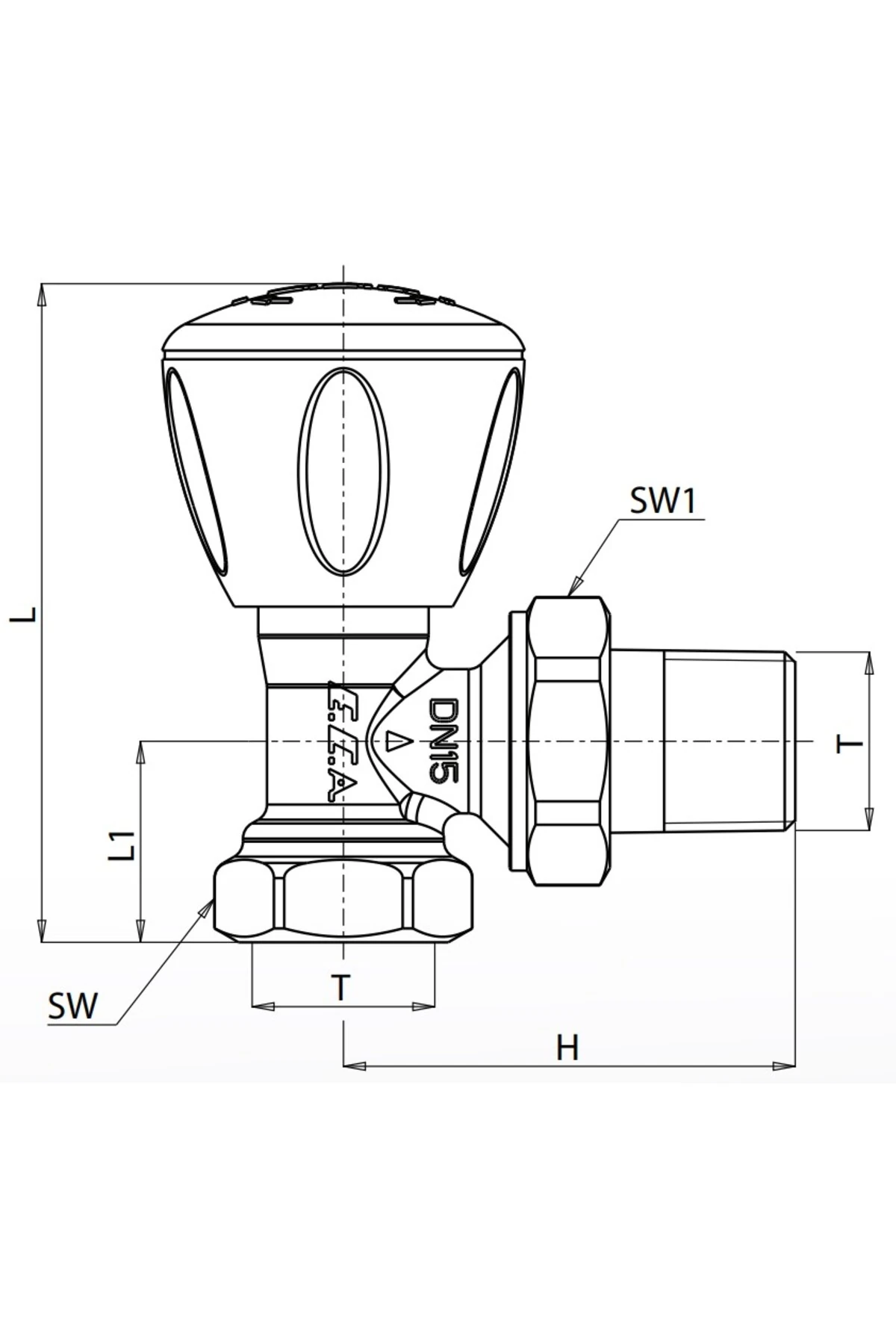 Radyator Valfi Köşe 1/2 Rv3 Krom