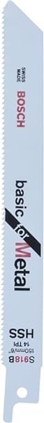 BOSCH - Basic Serisi Metal Için Panter Testere Bıçağı S 918 Af - 5'li 150X16MM,5ST.(ZT1,8MM)