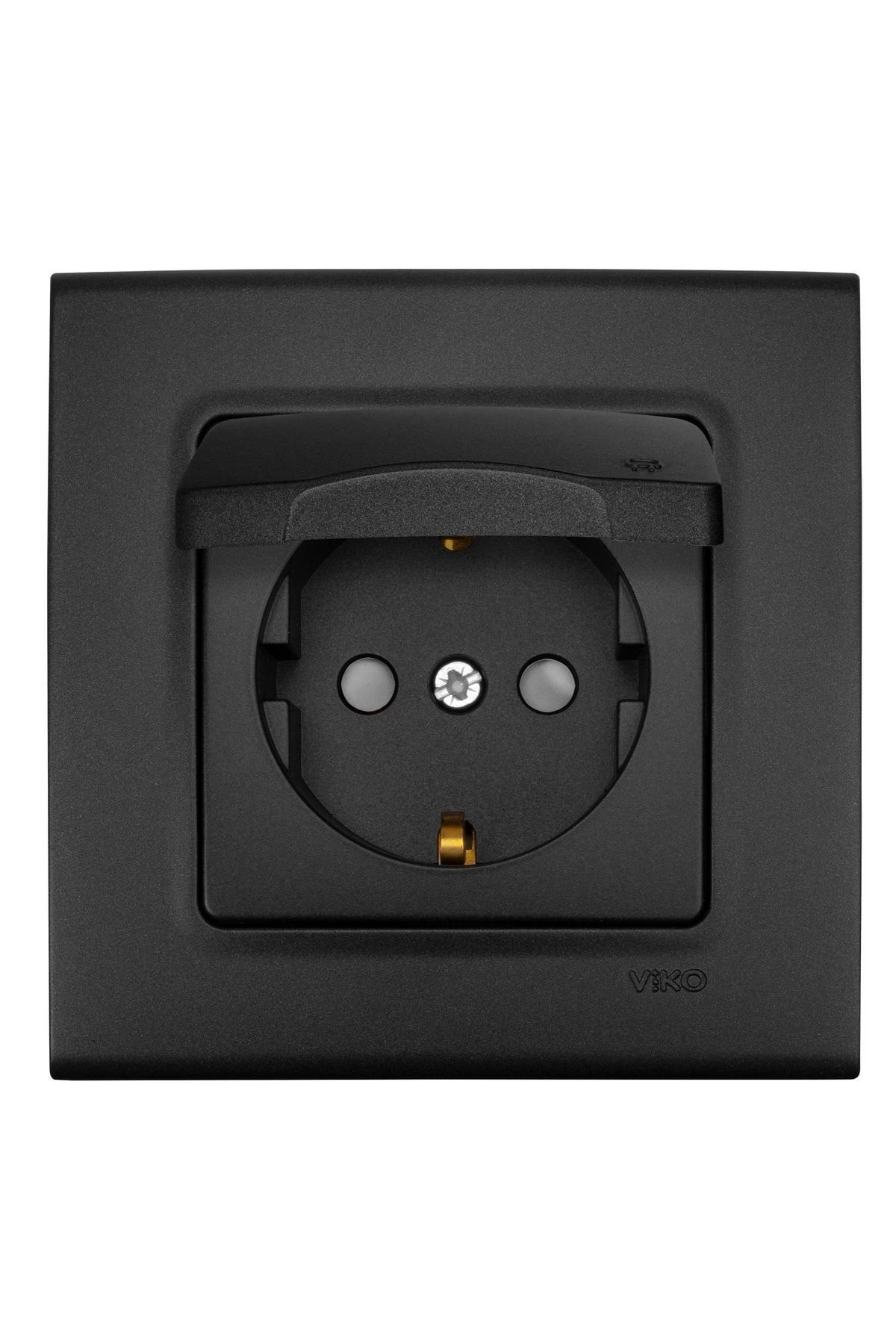 Life Gece Siyahı Kapaklı Topraklı Priz Çocuk Korumalı Çerçevesiz - 90444012