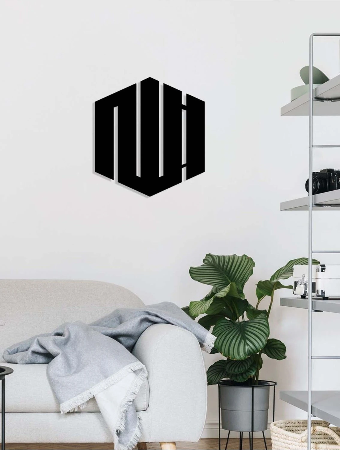 -Allah Islami Metal Tablo - Islami Ev Dekorasyonu - Dini Duvar Tabloları - 50 X 54 - Cm - Sıyah-Islm-103