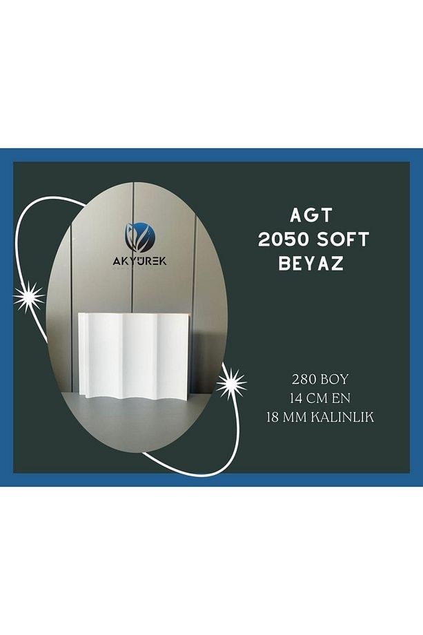 Akyürek 2050 Soft Beyaz Dekor Profil Duvar Kaplama Lambri
