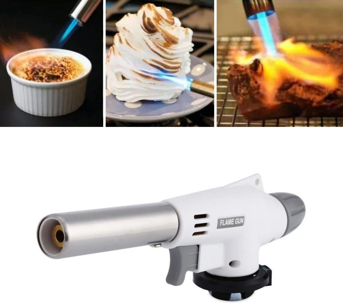 1300°C Çok Amaçlı Gaz Torch Çakmak - Mutfak, Mangal, Lehimleme Pürmüz Alev Tabancası