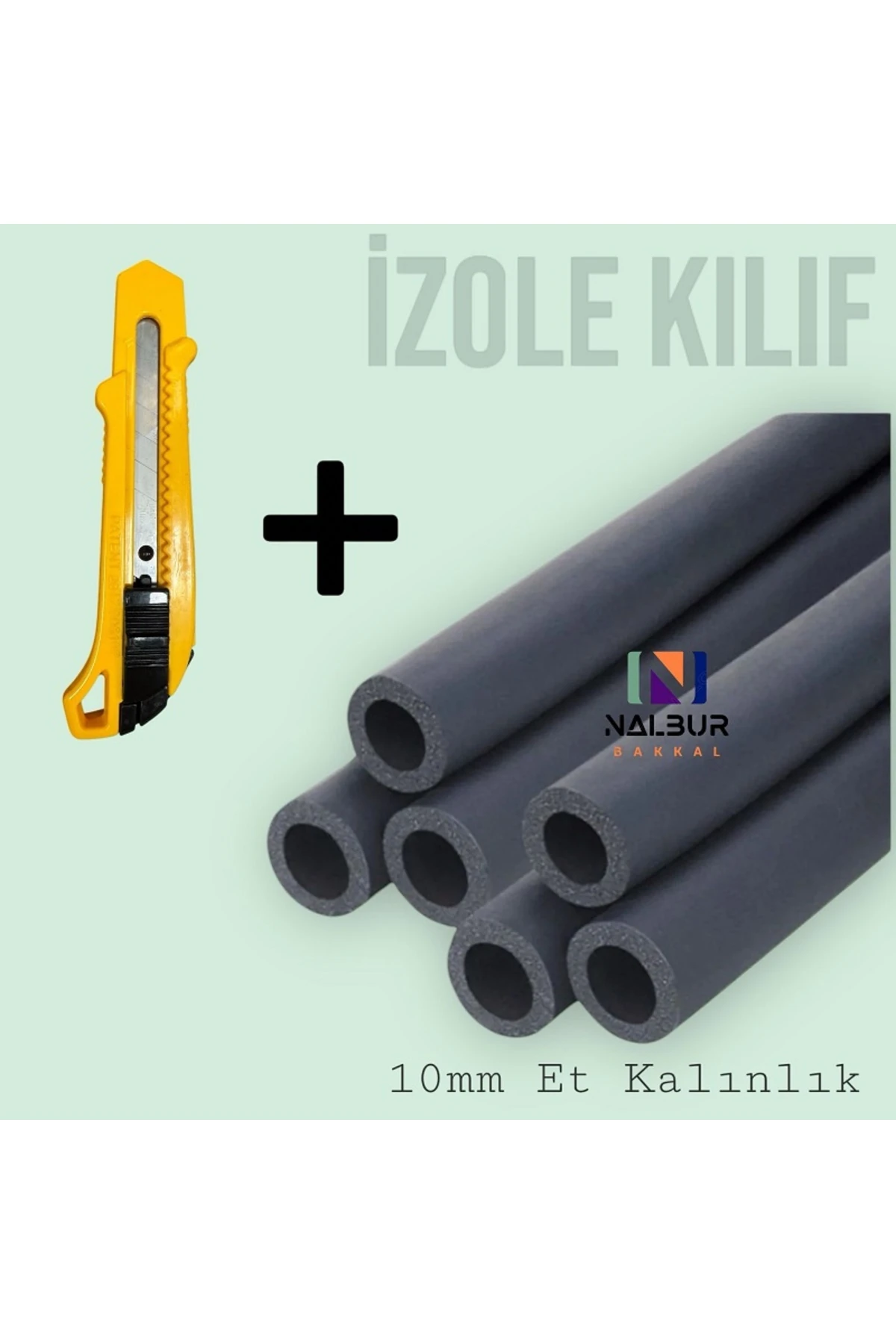 28 Mm Boru Kılıfı 2 Mt Polietilen 10 Mm Et Kalınlıgı 20 Lik 1/2 Izole Falçata Bıçağı Dahil