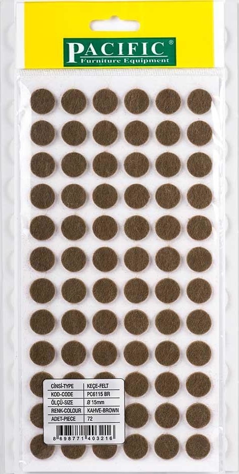 15MM Yuvarlak Yapışkanlı Keçe