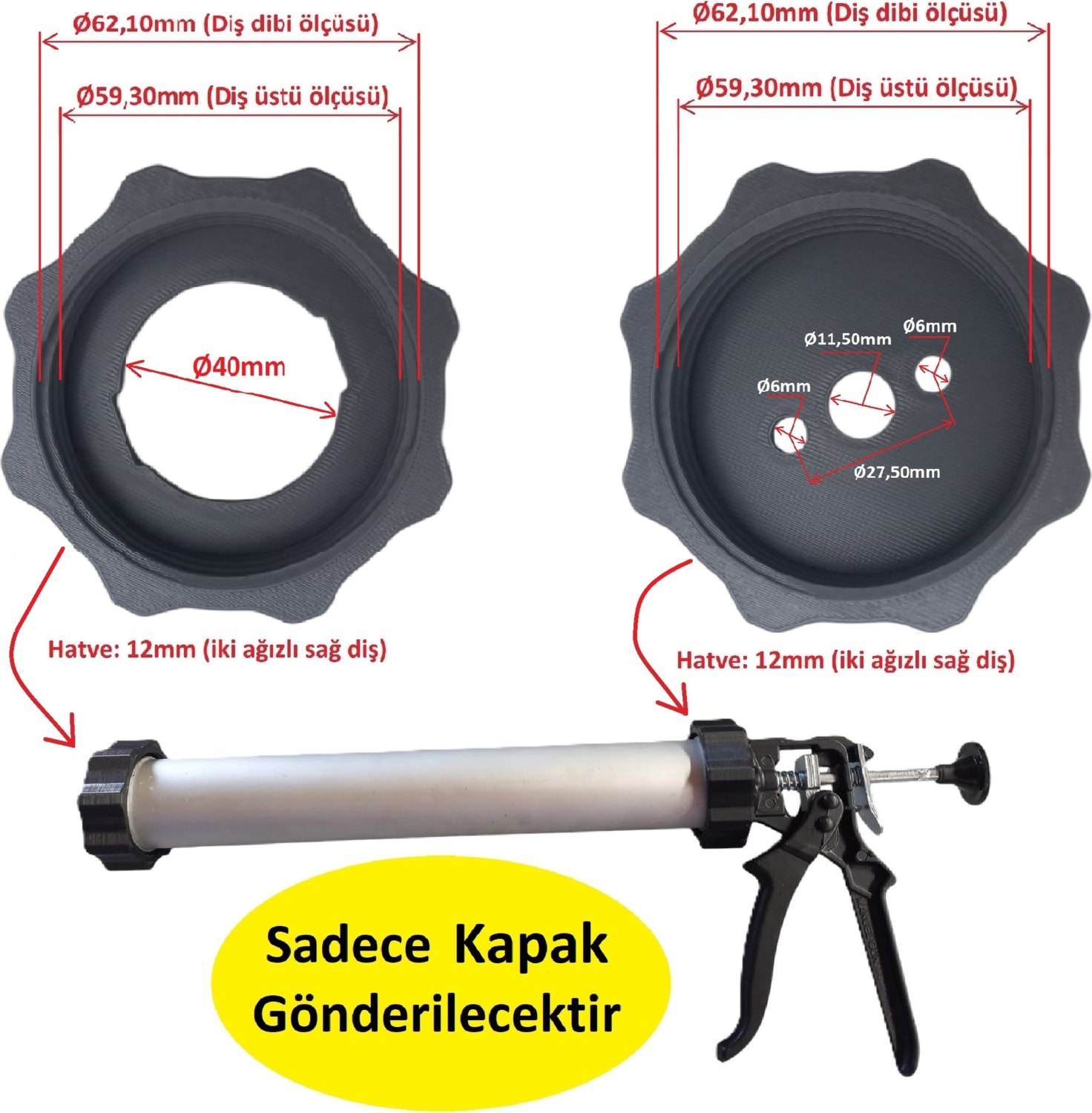 Sosis Silikon Tabancası Ön ve Arka Kapak