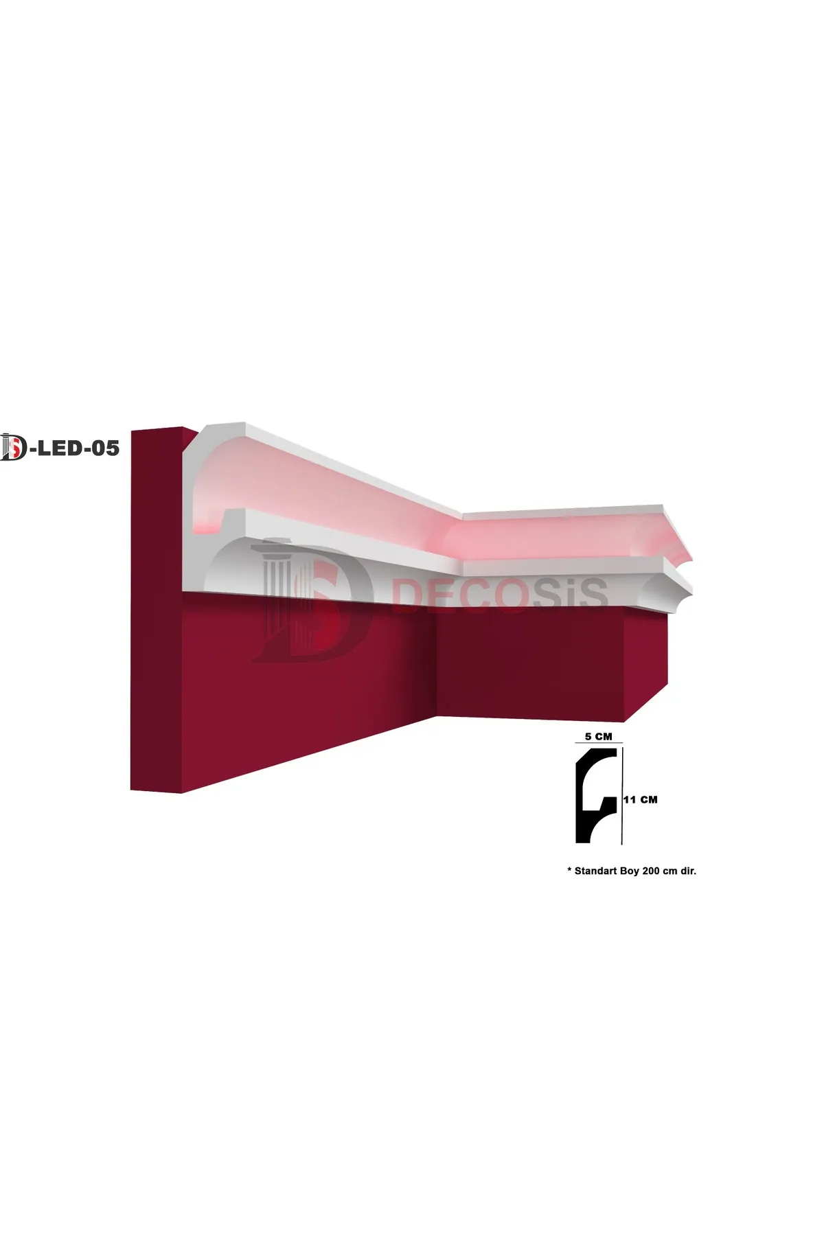 OZKUVVET XPS STROPİYER LEDLİK GİZLİ IŞIK BANDI (11X5) LED-05