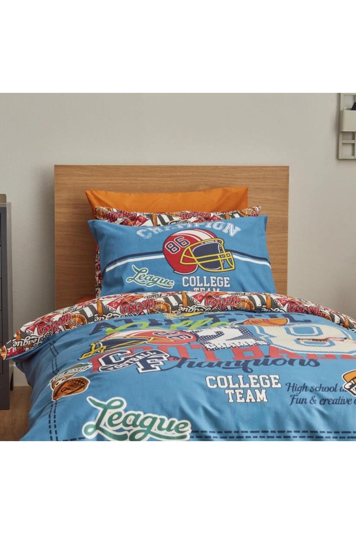 Nevresim Takımı %100 Pamuk Tek Kişilik Young College Team (Fitted)