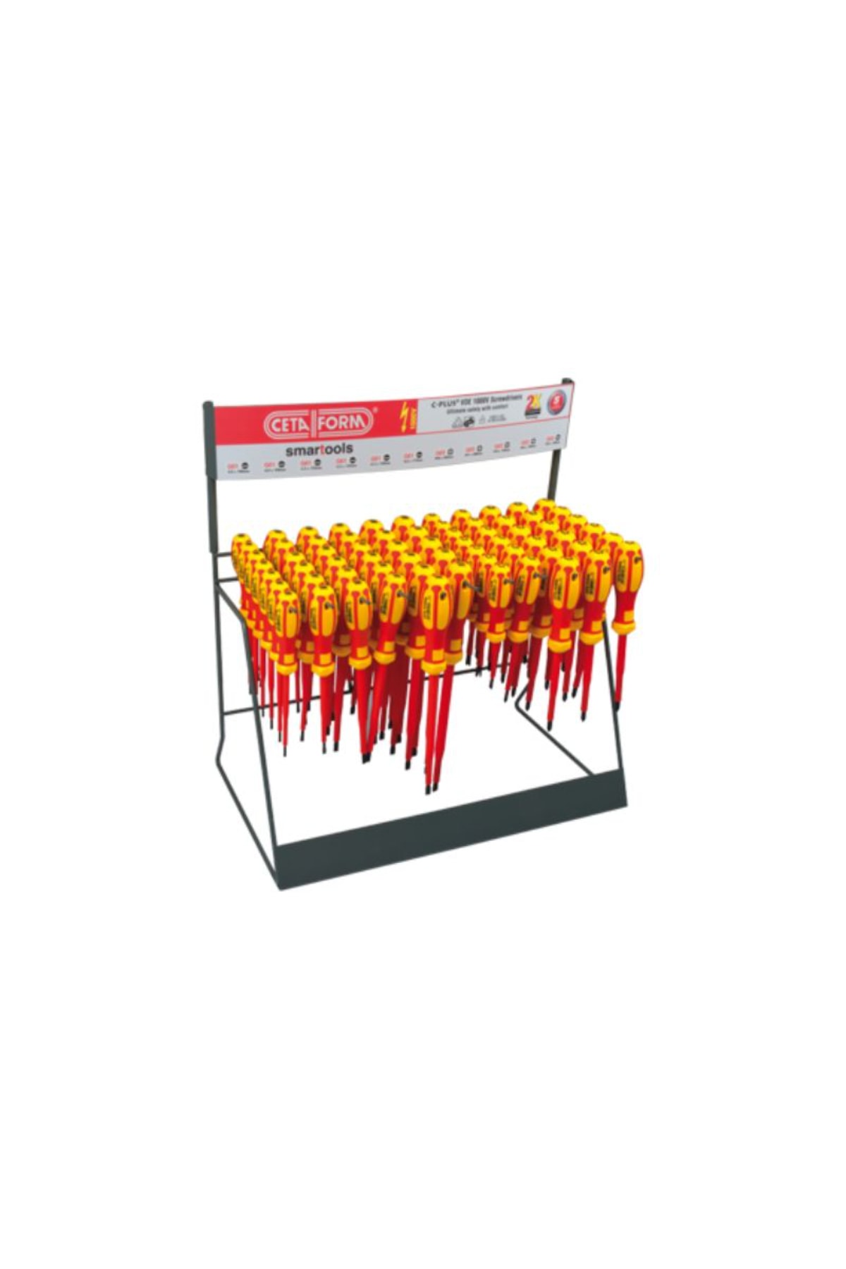 67 Parça C Plus Vde 1000v Izoleli Tornavida Teşhir Standı (düz/ph/pz)