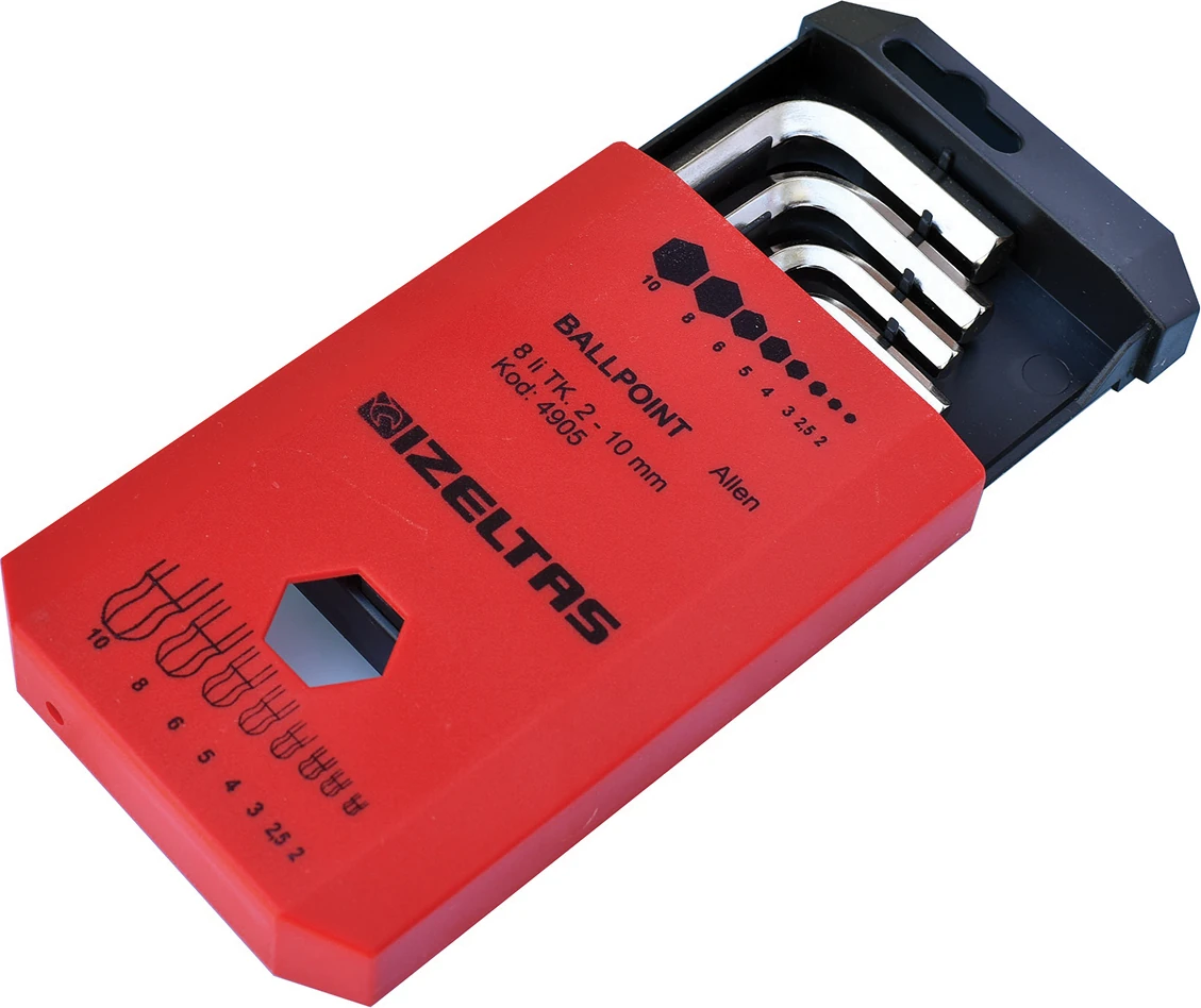 Izeltaş Yuvarlak Başlı Allen Anahtar Takımı (8 Parça)