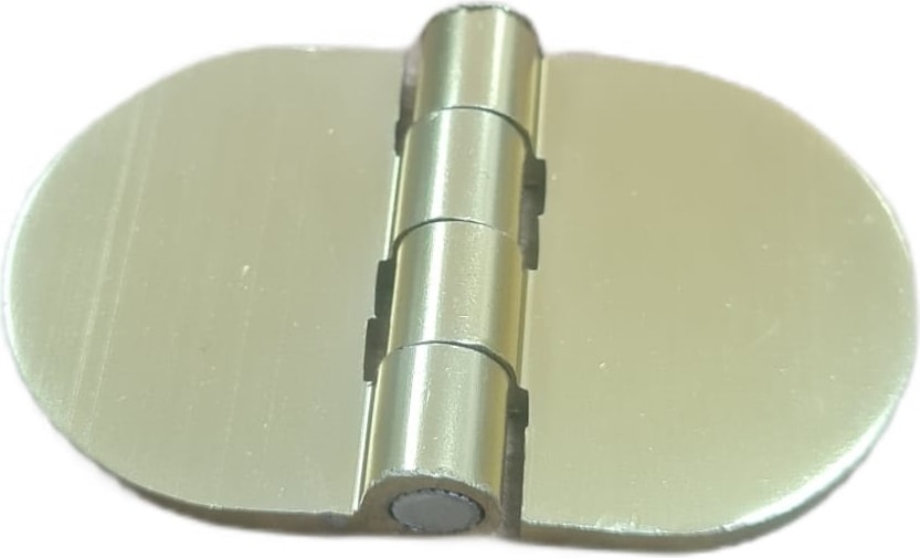 Yaprak Menteşe Oval Alüminyum Gold Renk 40X68 mm | 3,3 mm Kalınlık | 5 Adet