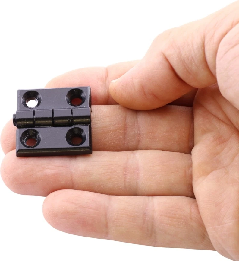 Siyah Metal Mini Yaprak Menteşe 30X30MM Dayanıklı Mobilya Kapı Dolap Çekmece Kapak Aksesuar Bağlantı