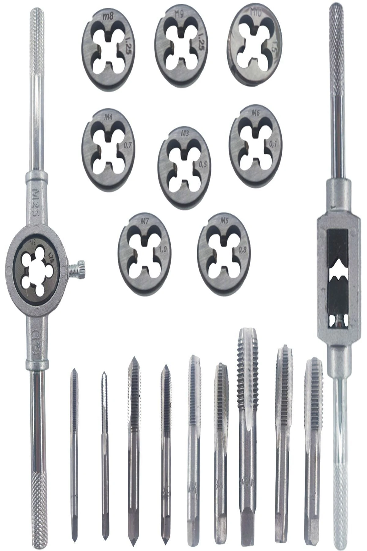 Kılavuz Pafta Takımı Kılavuz Kolu Pafta Kolu Kılavuz & Pafta Uçları