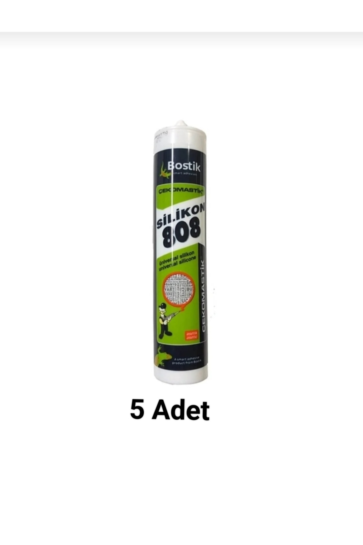 808 Silikon 280 Gr Şeffaf 5 Adet