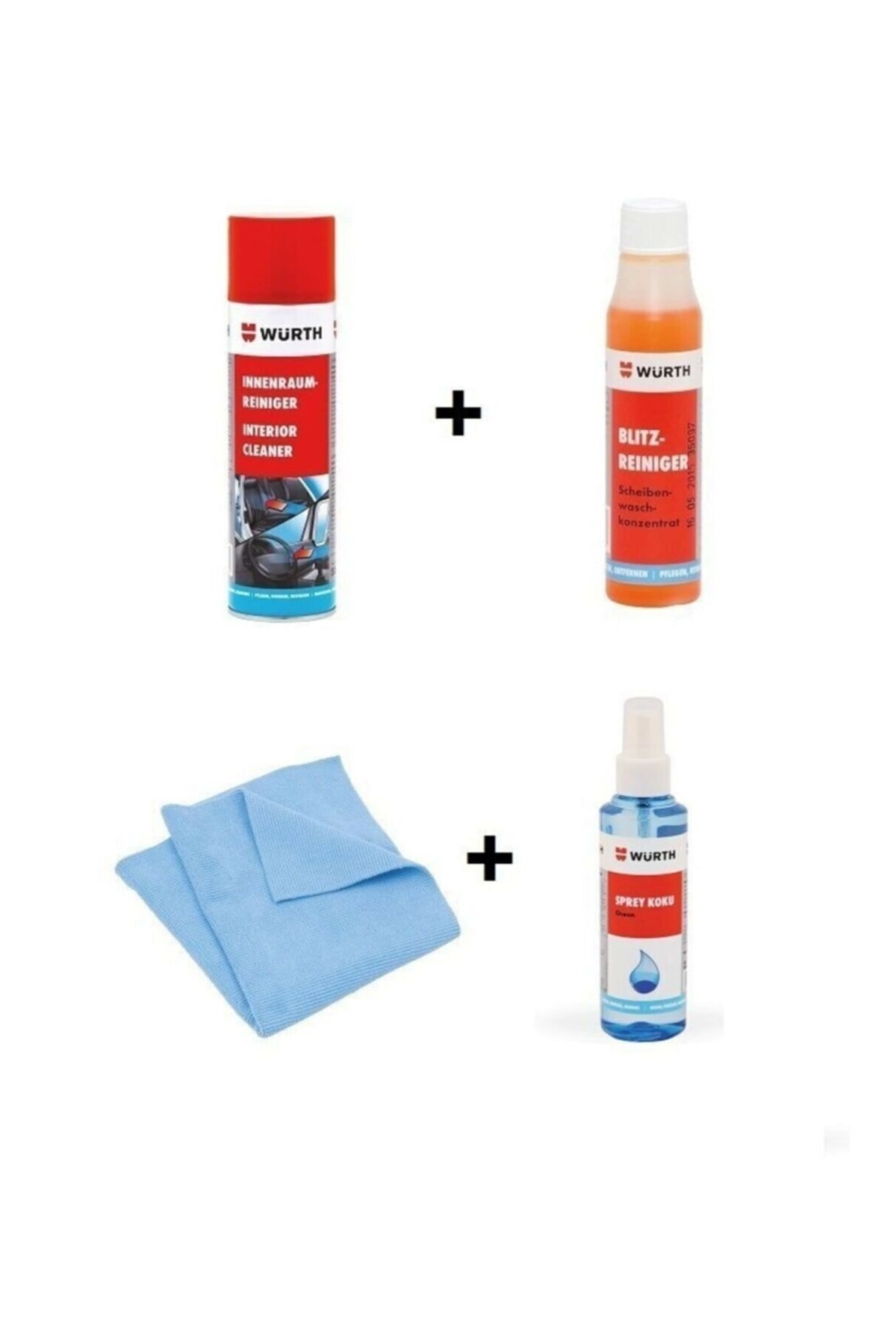 Araç Içi Tem. Spreyi 500ml+sentetik Güderi Bez+araç Kokusu Prestıge 150ml+cam Temizleme Sabunu 32ml