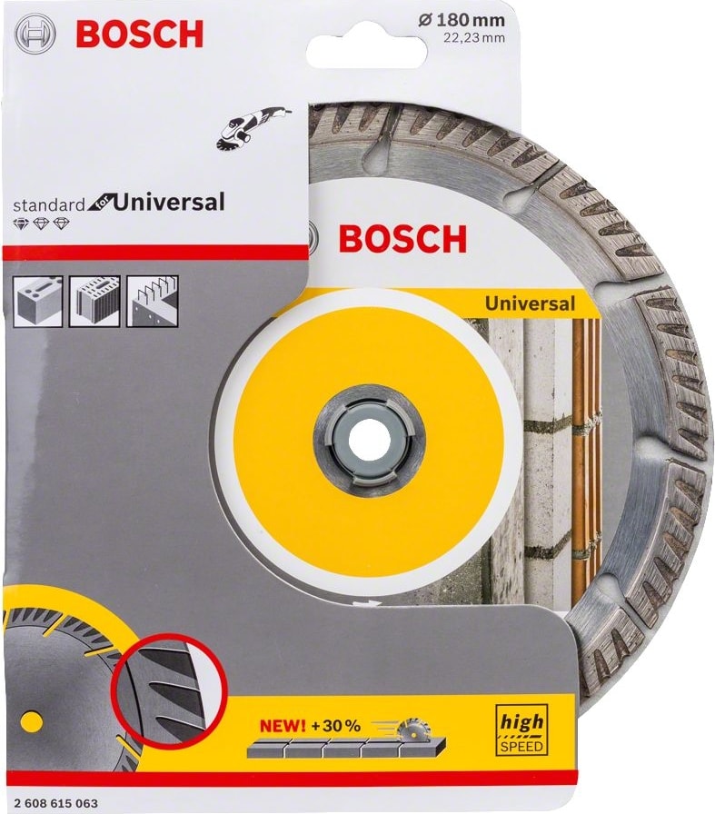 BOSCH - Standard Seri Genel Yapı Malzemeleri Için Elmas Kesme Diski 180 mm