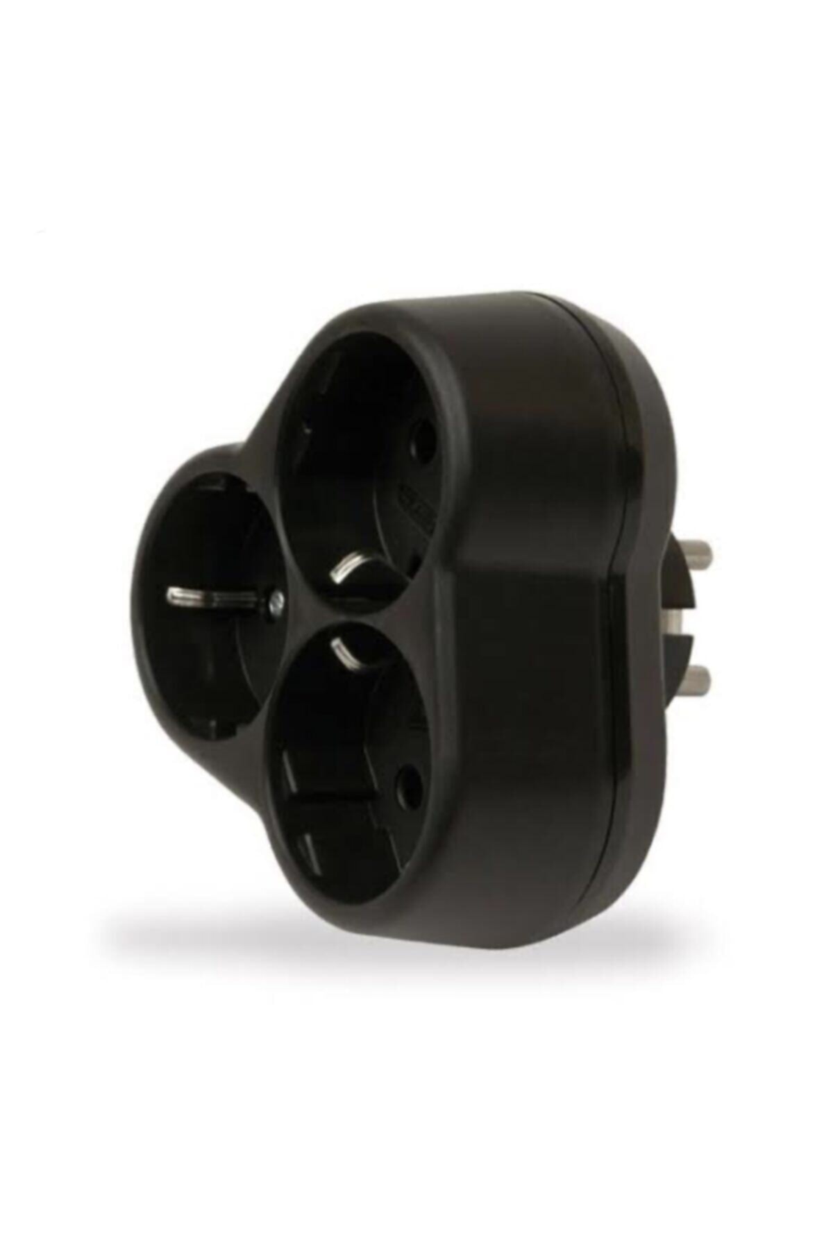 Yonca 3'lü Topraklı Priz Siyah