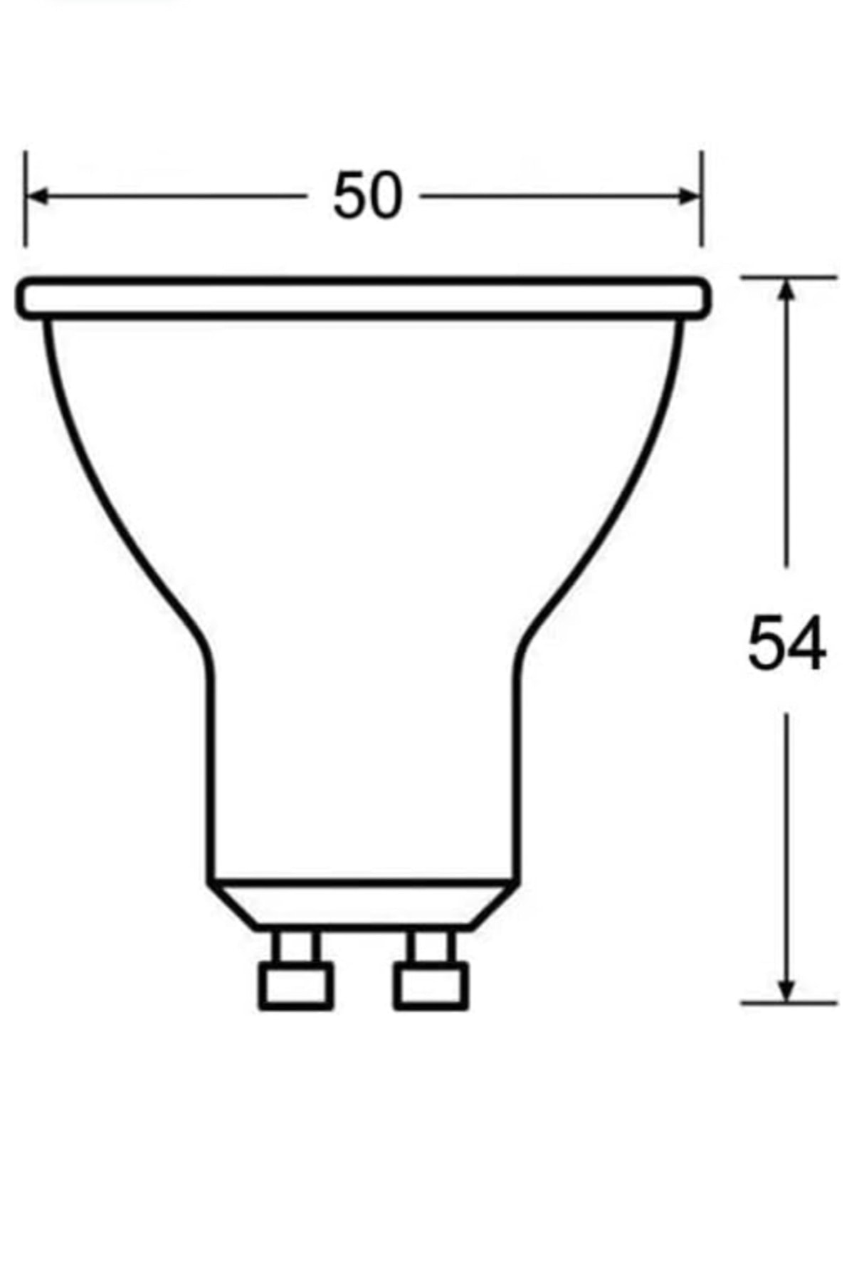 4.5w=50w Gu10 Duylu 2700Kelvin Sarı Işık 350Lümen F Enerji Led Spot Ampul