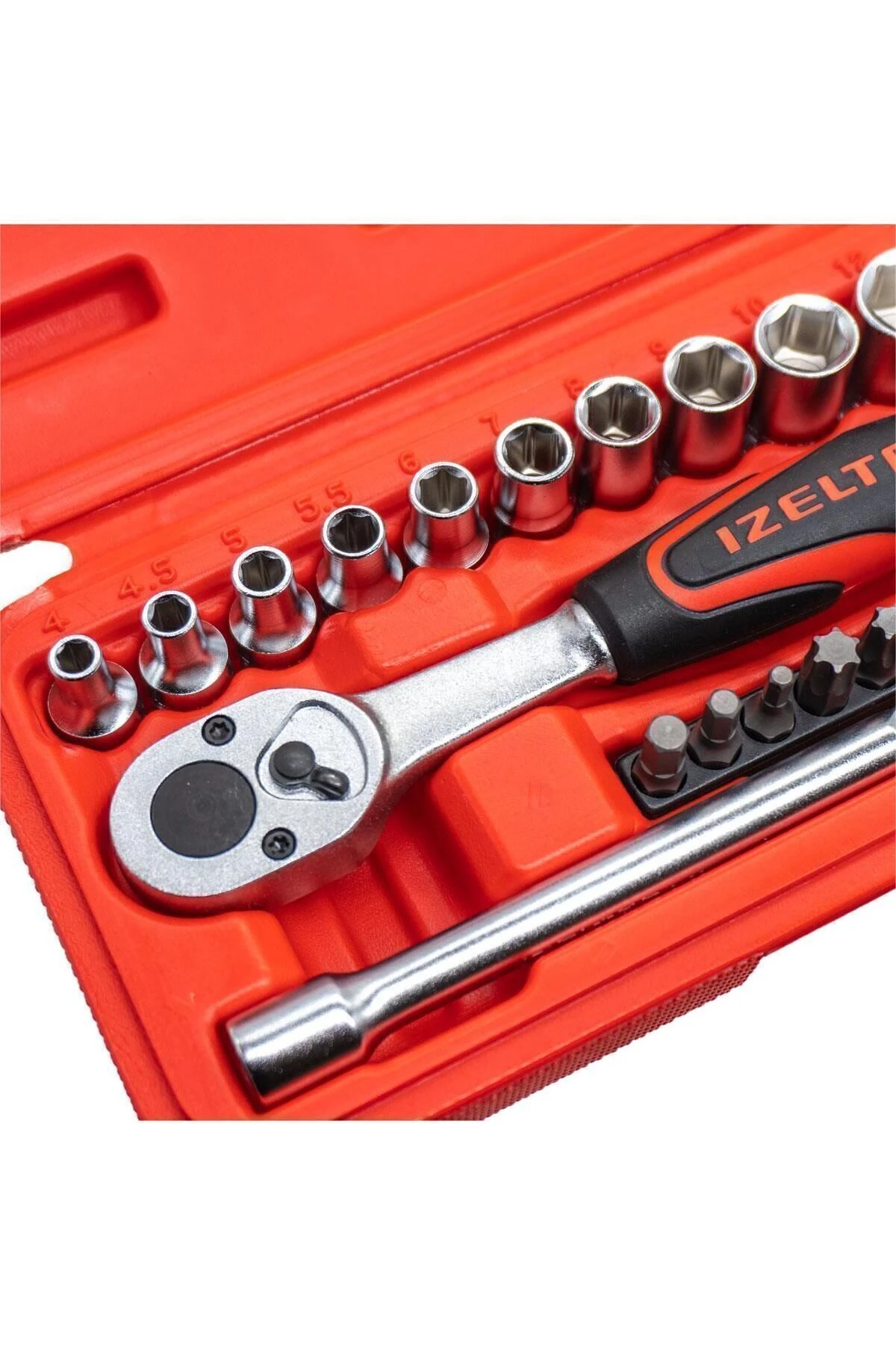 1/4 Altı Köşe Lokma Anahtar Ve Bits Set 27 Parça