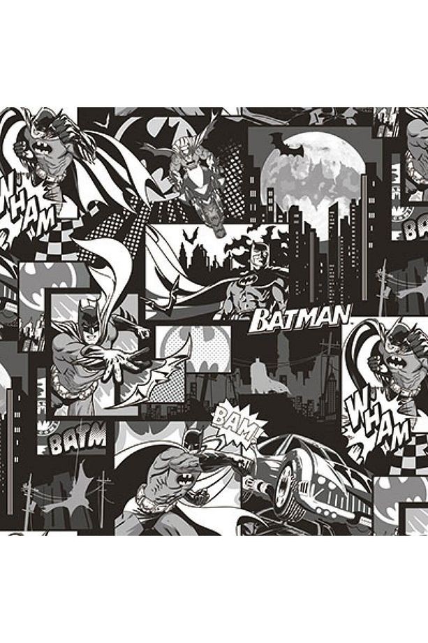 8917 Serisi | Koyu Batman Figürlü Duvar Kağıdı / 10,6m2