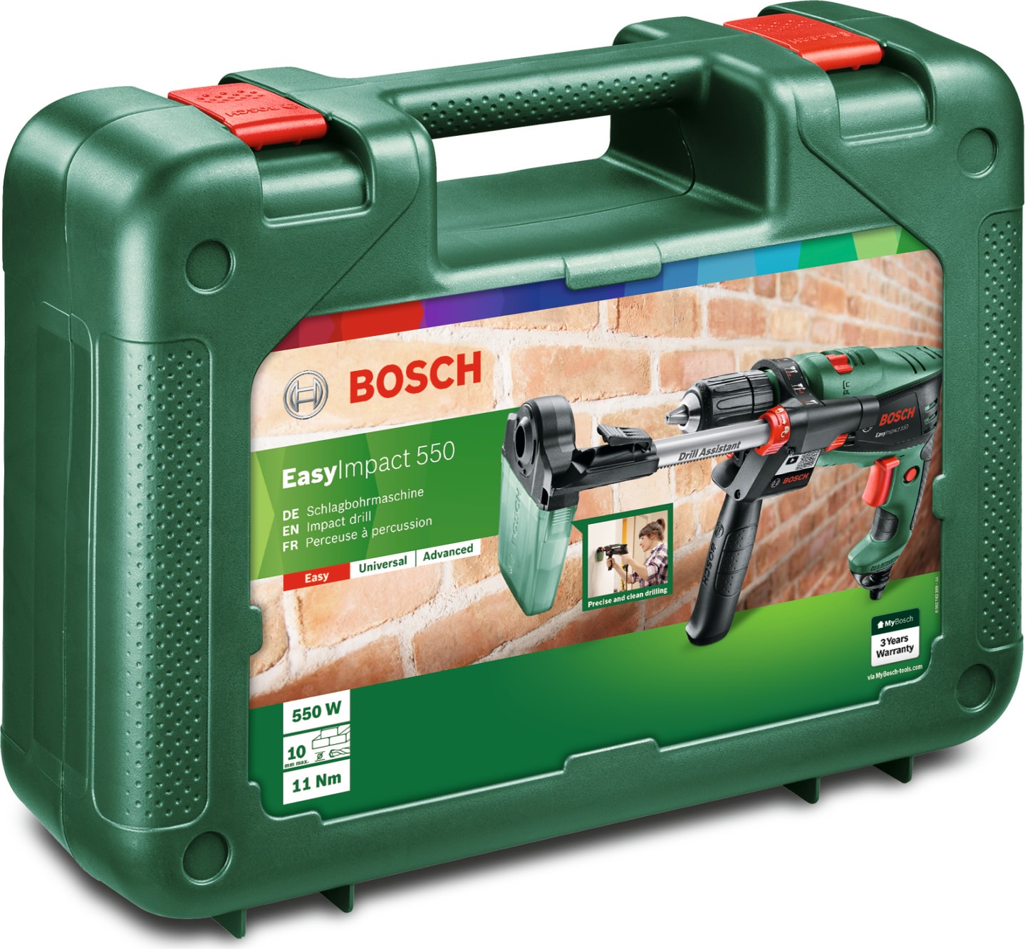 BOSCH EasyImpact 550 + Drill Assistant Darbeli Matkap