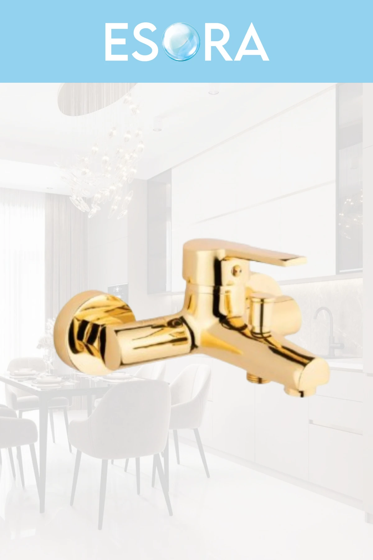 Gold Kare Robot Duş Seti , Banyo Bataryası 2’li Set