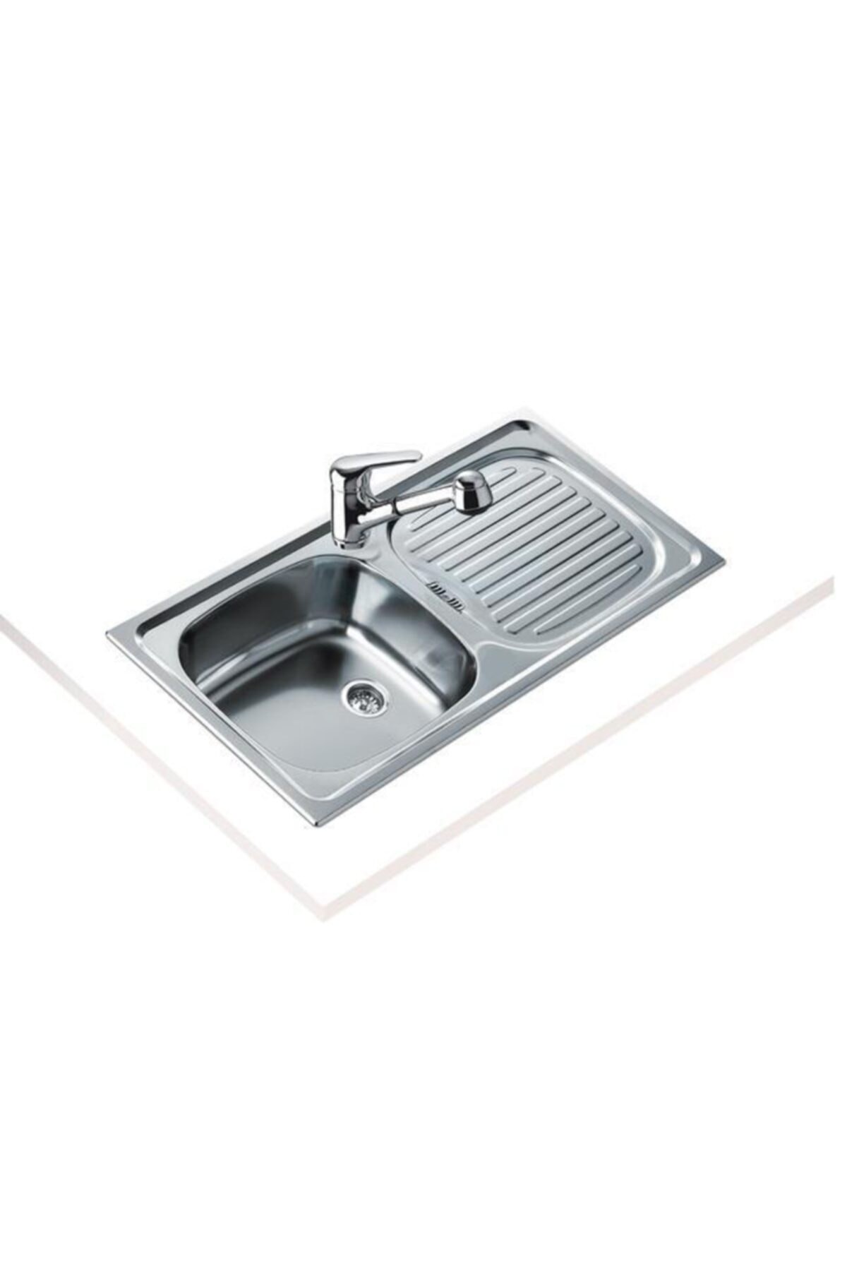 Ebm 45 Paslanmaz Çelik Tek Gözlü Sol Damlalıklı Eviye (PA350N1202)