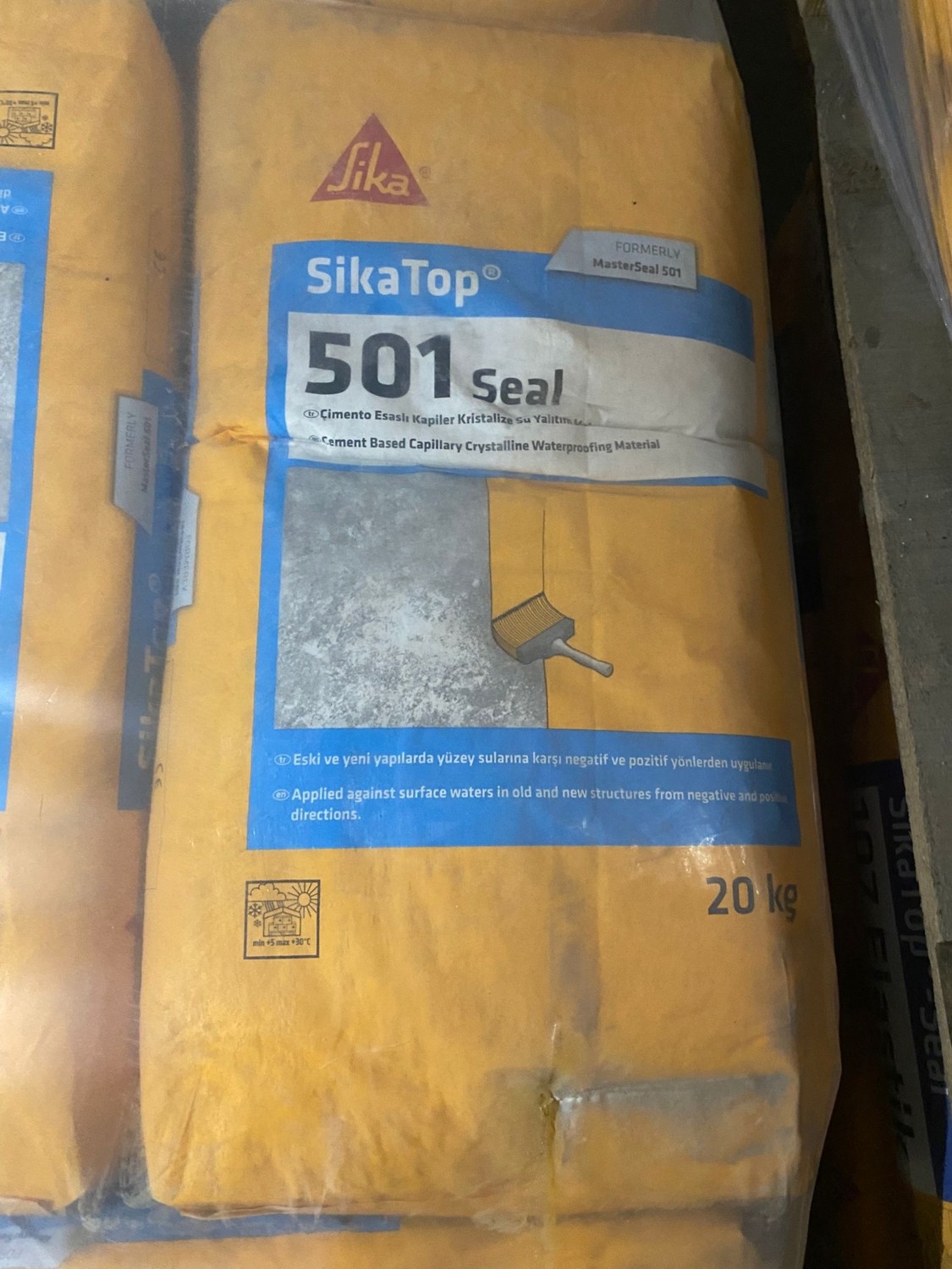 TOP-501 Seal (Formerly Mseal 501) Çimento Esaslı Kapiler Kristalize Su Yalıtım Malzemesi 20KG