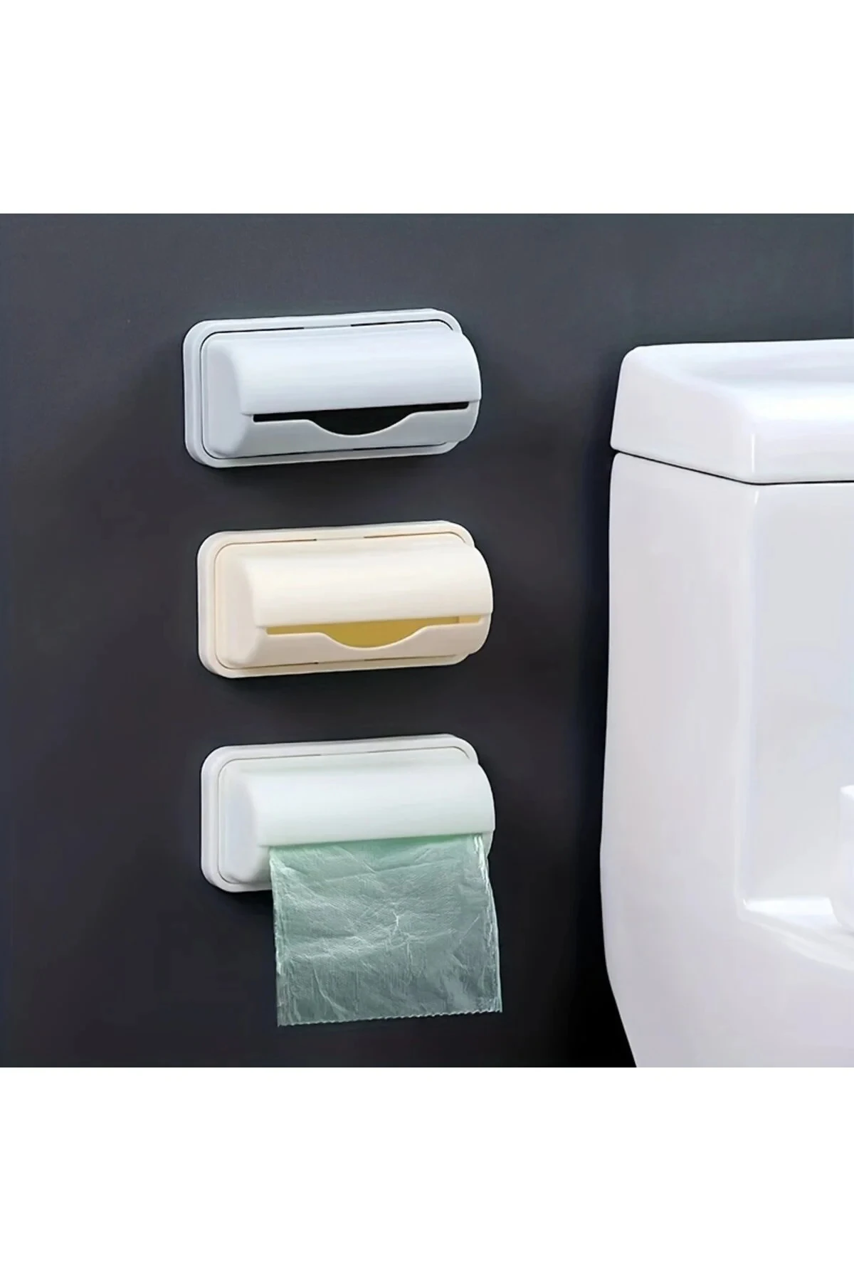 1 Adet Çöp Poşeti Haznesi Çöp Poşeti Düzenleyici Aparat Yapışkanlı Çöp Poşeti Aparatı 1 Adet