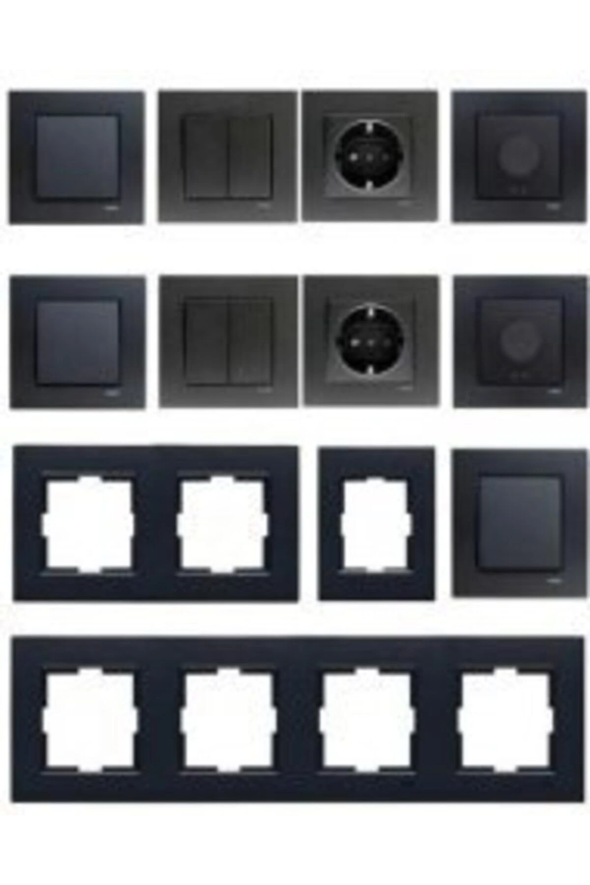 Novella Siyah Topraklı Priz Çocuk Korumalı Mekanizma Kapak Çerçeve