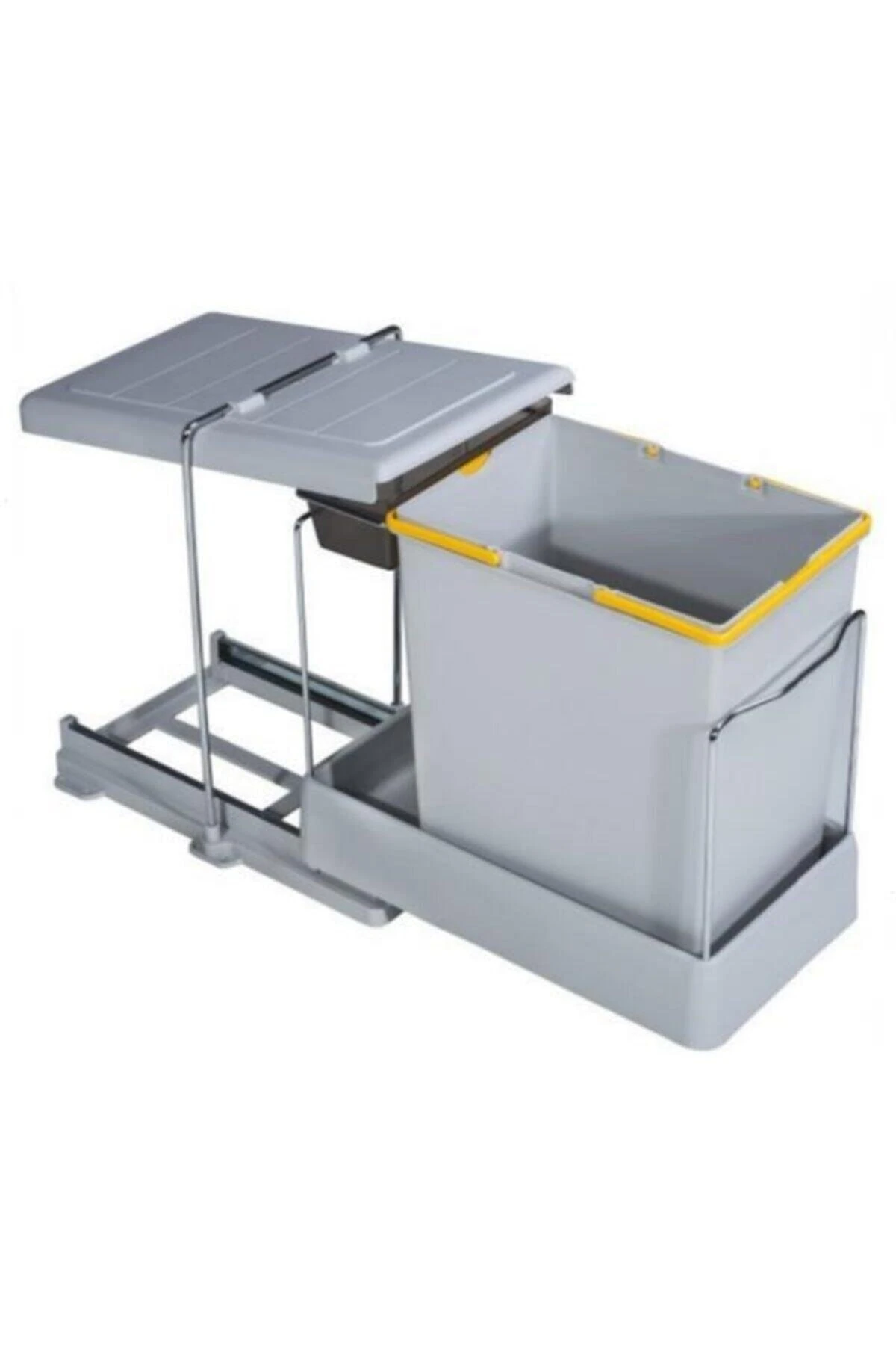 Raylı Plastik Tek Kova 16 litrer Çöp Kovası 21600