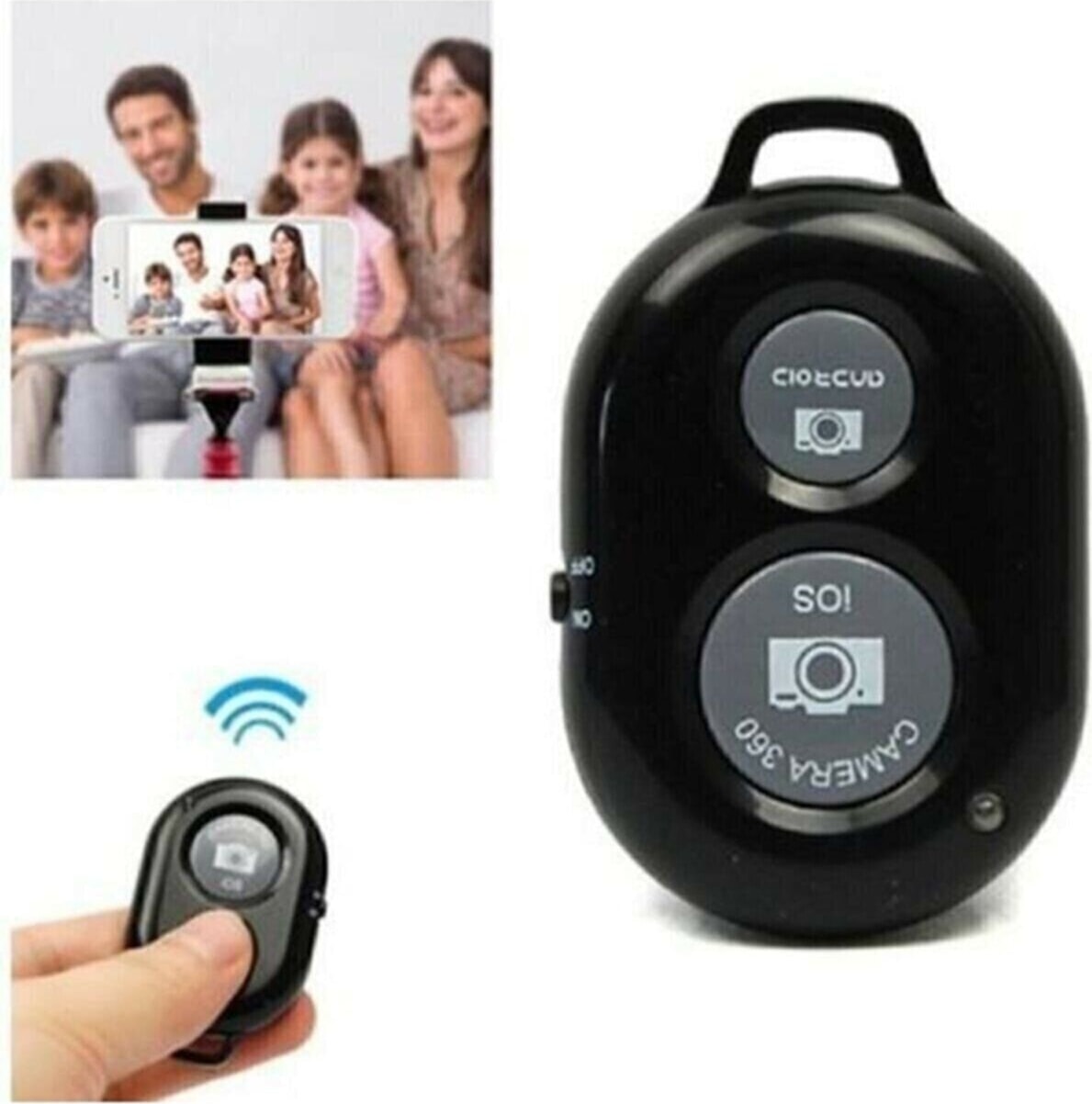 Bluetooth Uzaktan Fotoğraf ve Video Çekme Kumanda Tüm Telefonlara Uyumlu Pilli