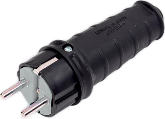 Kauçuk 1 x 16 A Topraklı Erkek Fiş 220V