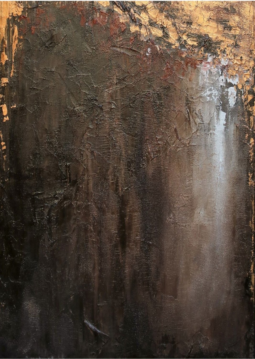 Gri-Gold-Siyah Soyut Abstract Kombini 06 |Çerçeveli Cam Tablo 3lü Dikey