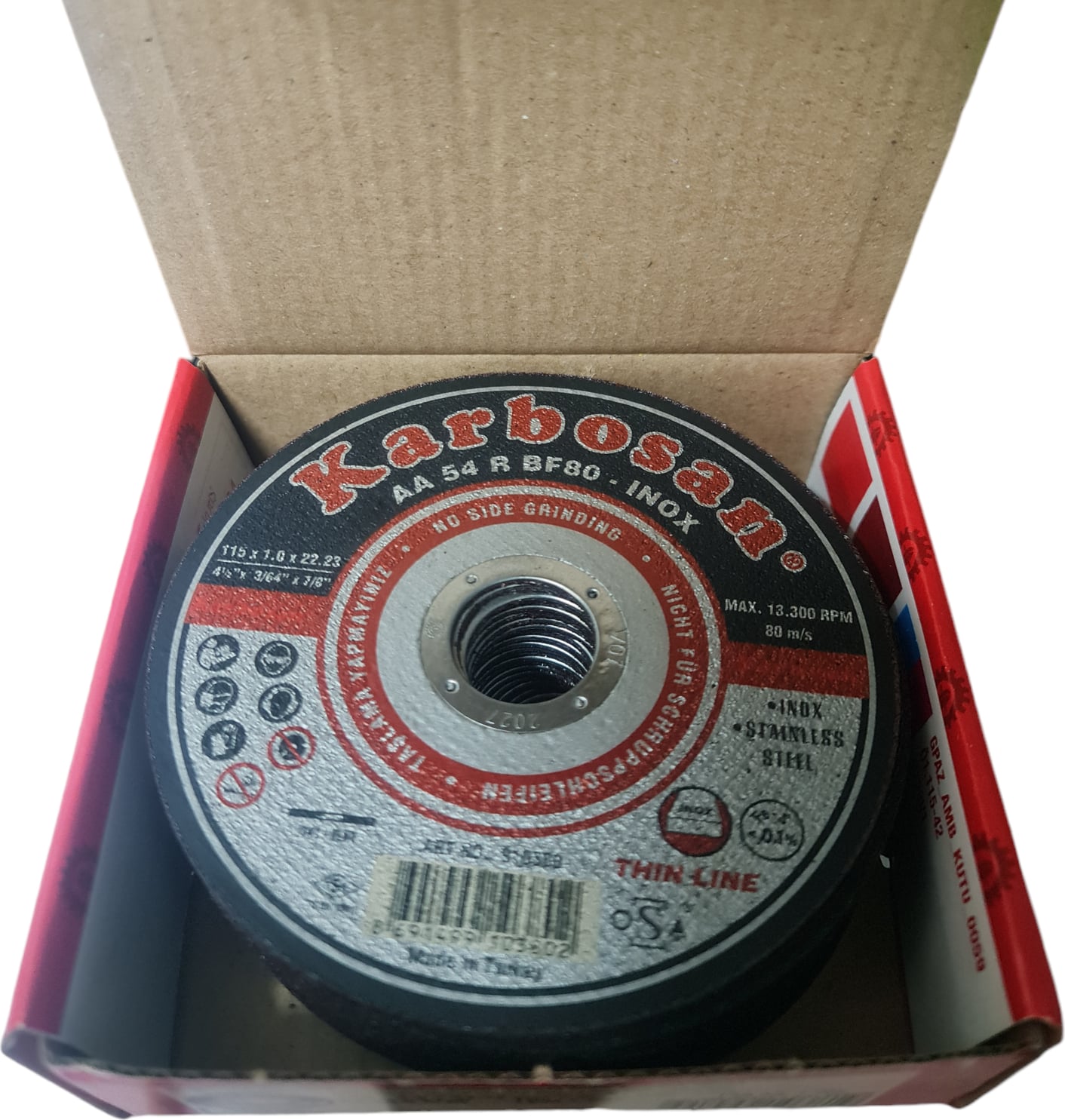 KARBOSAN Inox Kesme Taşı/diski 115X1.0X22MM 25'li Paket
