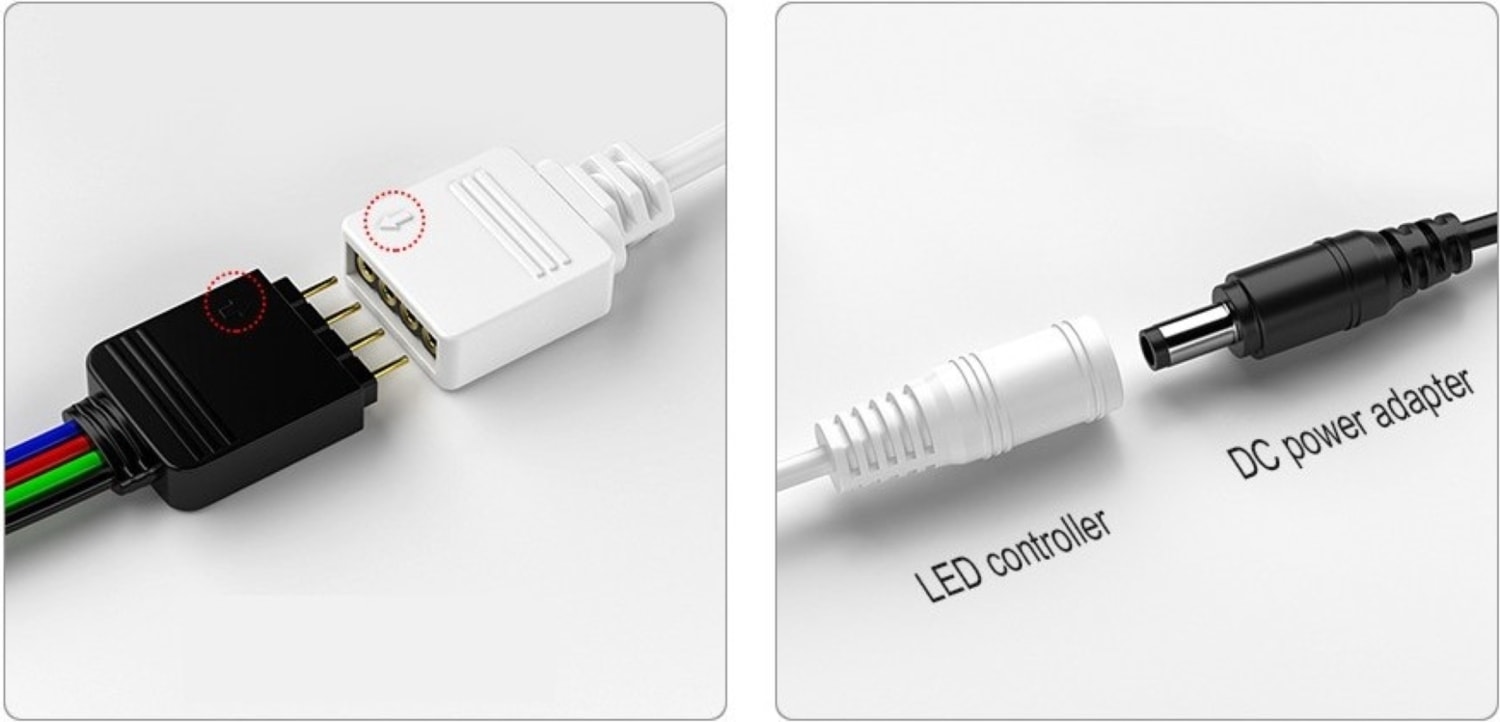 Müziğe /sese Duyarlı Rgb LED Kontrol Paneli + Kumanda / Tel. Uyg. Kontrol – 24 Tuşlu