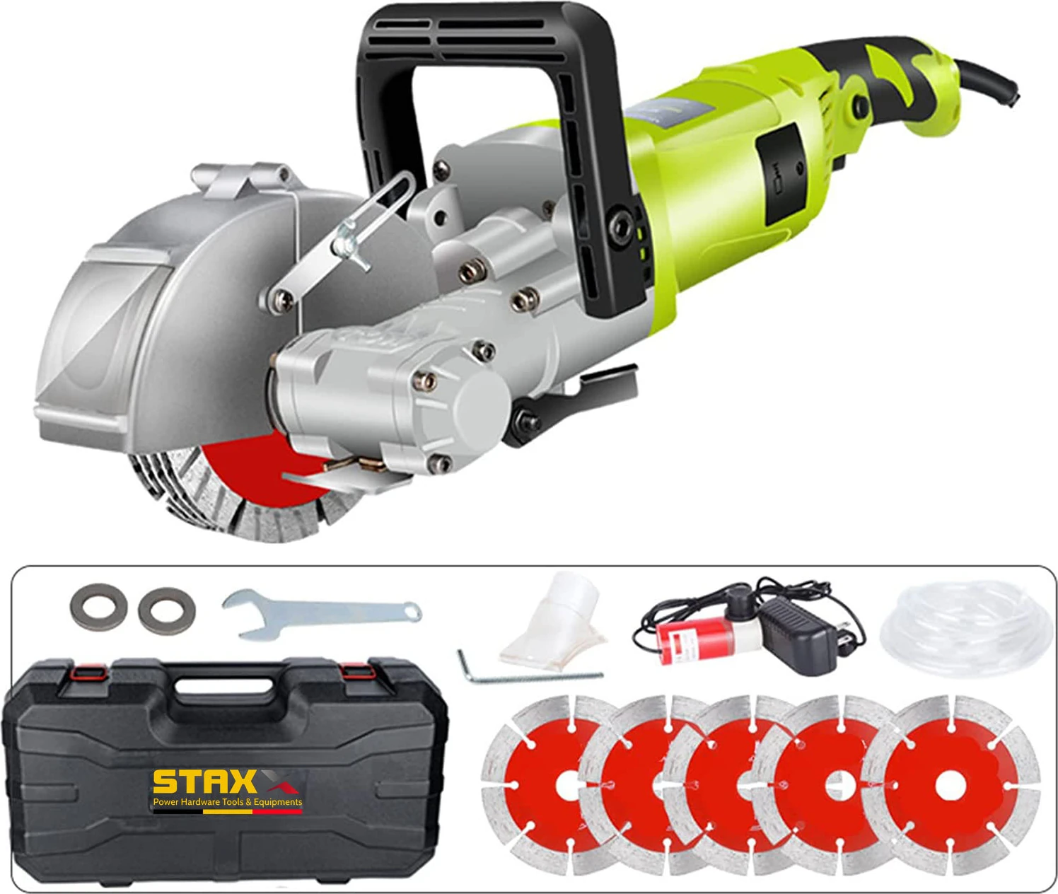 Duvar Oluk Açma Makinesi Kanal Açma Kesme Makinesi 5 Bıçaklı 40MM 4kw 3500WATT 4.5kg Çantalı Set