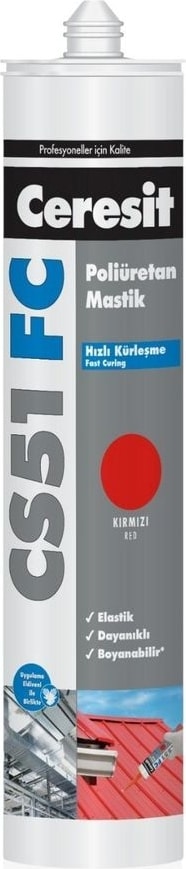 Cs 51 Fc Inşaat Poliüretan Mastik Kırmızı 280 ml