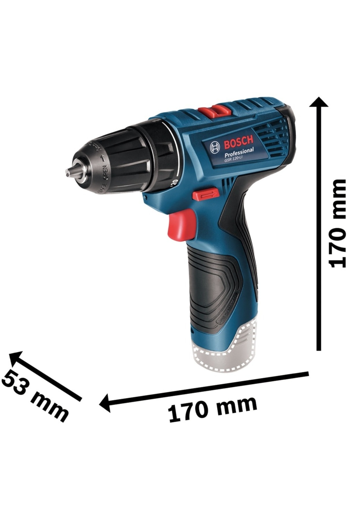 BOSCH GSR 120 Li Çift Akülü Vidalama Vidalama Matkap  Şarjlı Matkap Mavi  (23 Parça Uç Hediye)
