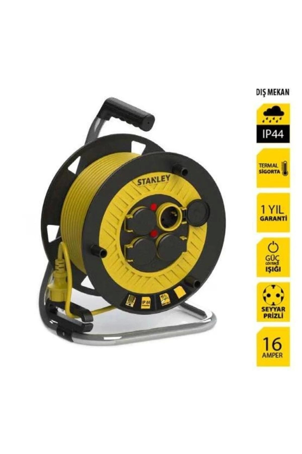 Stp2515rnf Makaralı Kablo Kauçuk 25 Mt, 3x1.5mm, 4 Priz